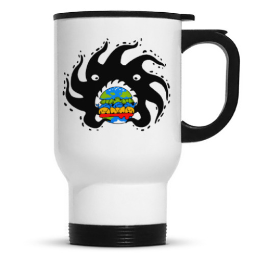 Кружка-термос Black hole eating a globurger