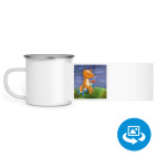 Кружка металлическая белая (круговая запечатка)