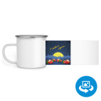 Кружка металлическая белая (круговая запечатка)