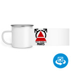 Кружка металлическая белая (круговая запечатка)