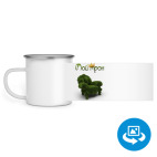 Кружка металлическая белая (круговая запечатка)