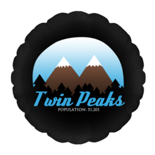 Подушка с принтом Сериал Твин Пикс Twin Peaks