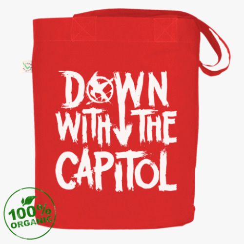 Сумка шоппер с принтом Голодные Игры (Down With Capitol)