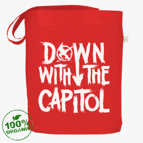 Сумка шоппер с принтом Голодные Игры (Down With Capitol)