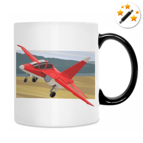 Кружка-хамелеон с принтом Авиация. Самолеты