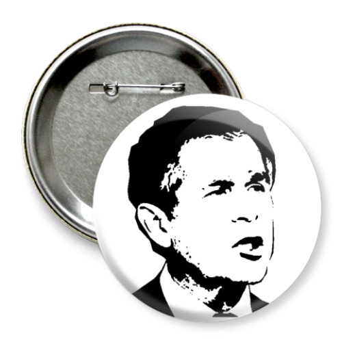 Значок 75мм с принтом  Джордж Буш