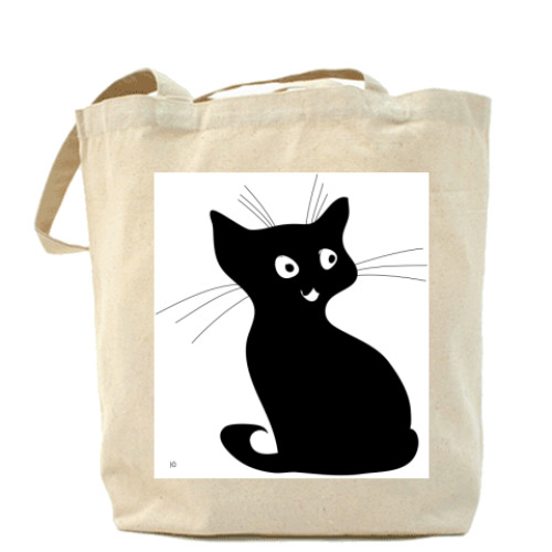 Сумка шоппер с принтом  Котенок