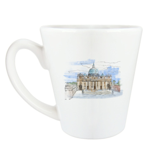 Чашка Латте с принтом Ватикан - Собор Святого Петра