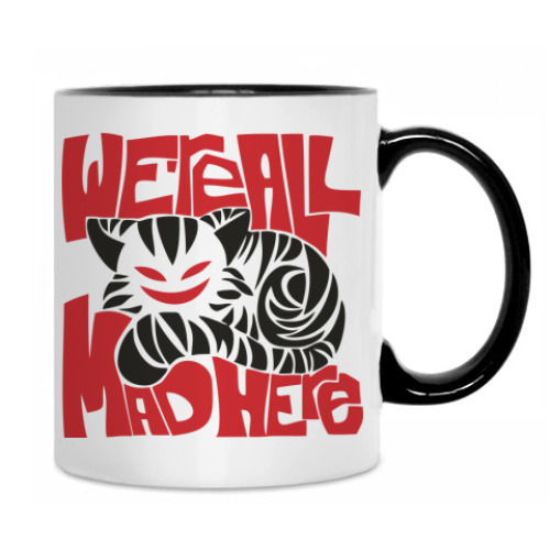 Кружка с принтом Чеширский Кот