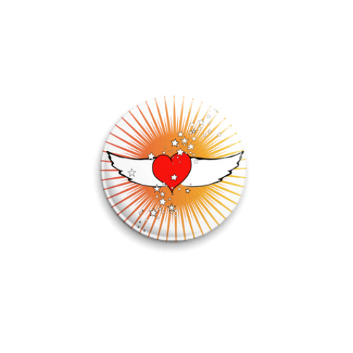 Значок 25мм Крылья любви