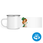 Кружка металлическая белая (круговая запечатка)