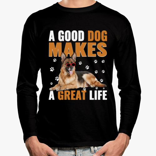 Лонгслив с принтом german shepherd