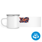 Кружка металлическая белая (круговая запечатка)