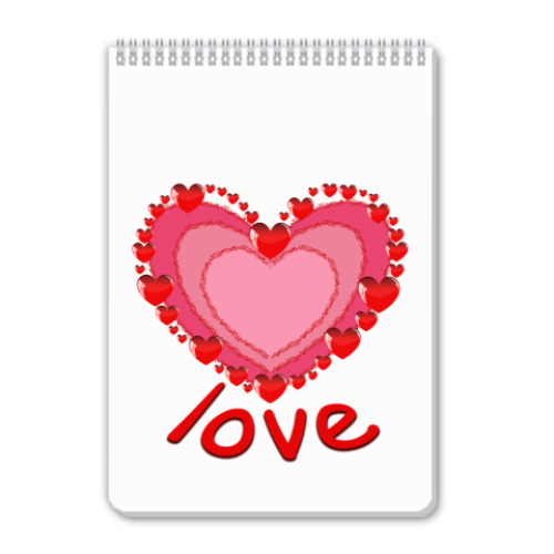 Блокнот с принтом LOVE