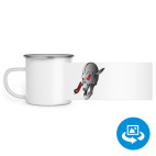 Кружка металлическая белая (круговая запечатка)