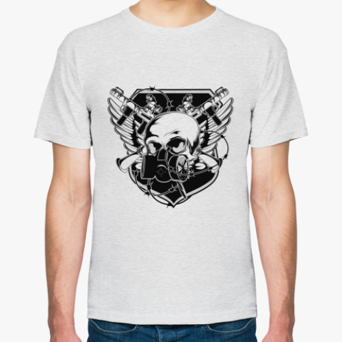 Футболка с принтом Череп и автоматы