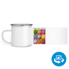 Кружка металлическая белая (круговая запечатка)