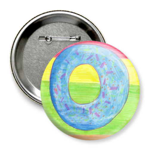 Значок 75мм с принтом 'Булка'