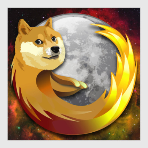 Постер Doge Firefox