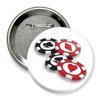 Значок 75 мм Покер