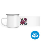 Кружка металлическая белая (круговая запечатка)