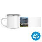 Кружка металлическая белая (круговая запечатка)