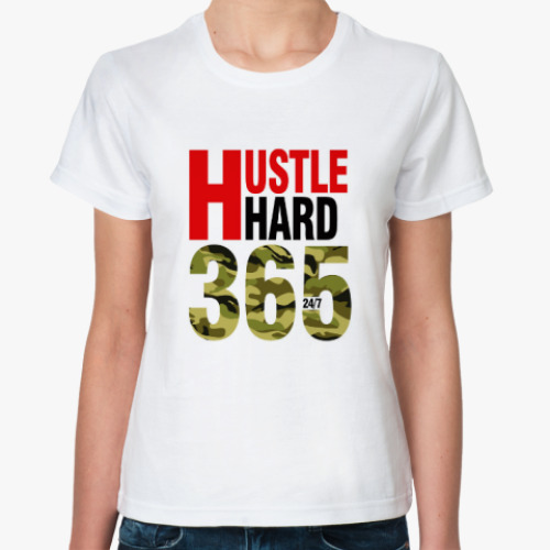 Классическая футболка Hustle HARD 365