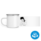 Кружка металлическая белая (круговая запечатка)