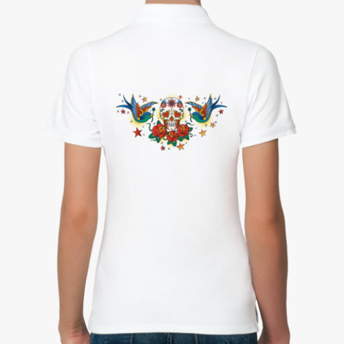 Женская рубашка поло (печать) Classic Tattoo Design