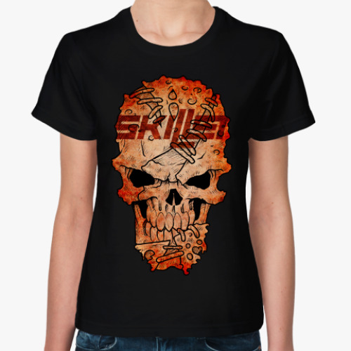 Женская футболка Skillet Skull