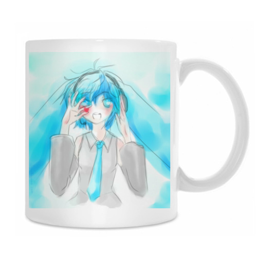 Кружка с принтом 'Miku loves you too'