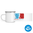 Кружка металлическая белая (круговая запечатка)