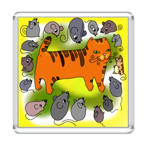 Магнит Кот и мыши