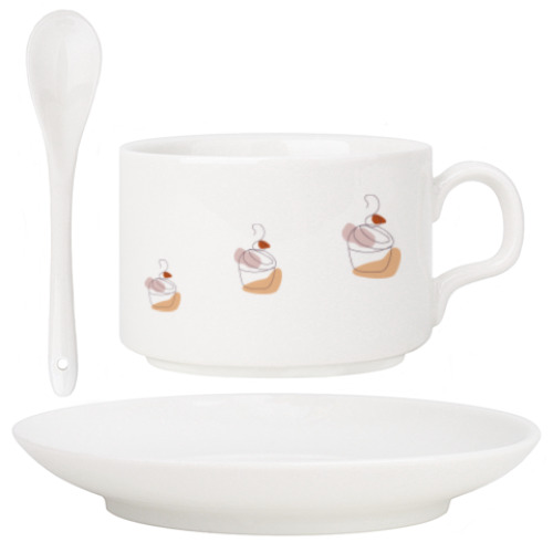 Кофейный набор с принтом Кекс