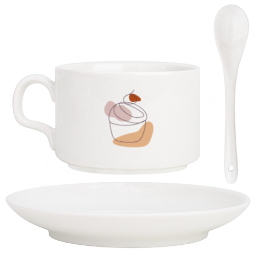 Кофейный набор с принтом Кекс