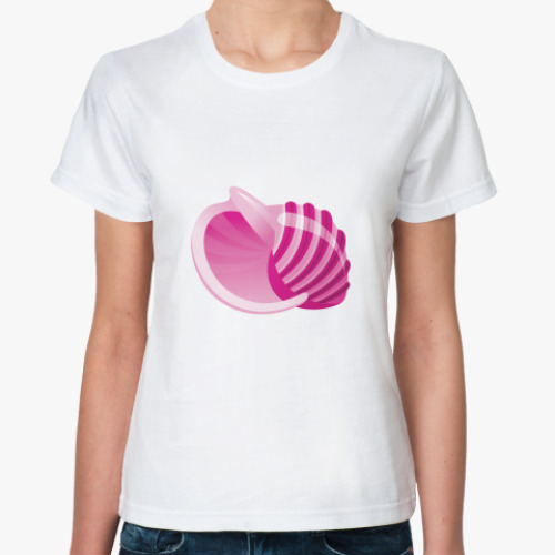 Классическая футболка с принтом Seashells