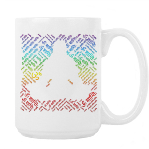 Кружка Ом Шанти мантра