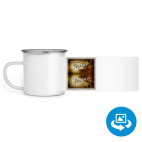 Кружка металлическая белая (круговая запечатка)