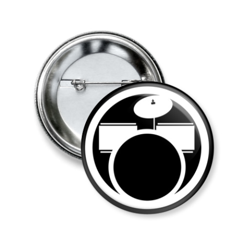 Значок 50мм с принтом  'Барабаны'