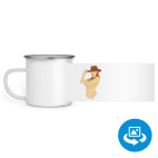 Кружка металлическая белая (круговая запечатка)