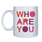Кружка серебристая WHO ARE YOU