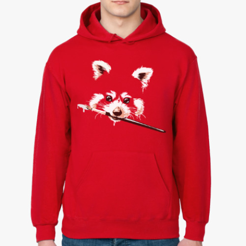 Толстовка худи с принтом Лиса с кисточкой