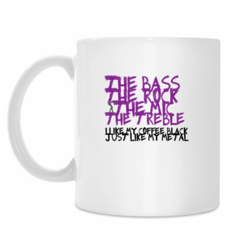 Кружка с принтом Bass rock treble