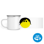 Кружка металлическая белая (круговая запечатка)