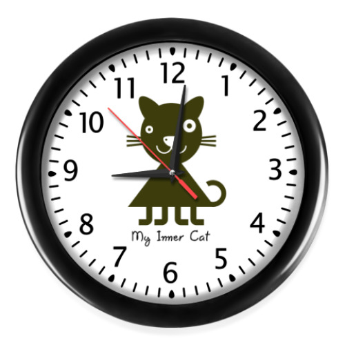 Настенные часы с принтом My Inner Cat