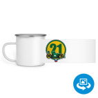 Кружка металлическая белая (круговая запечатка)