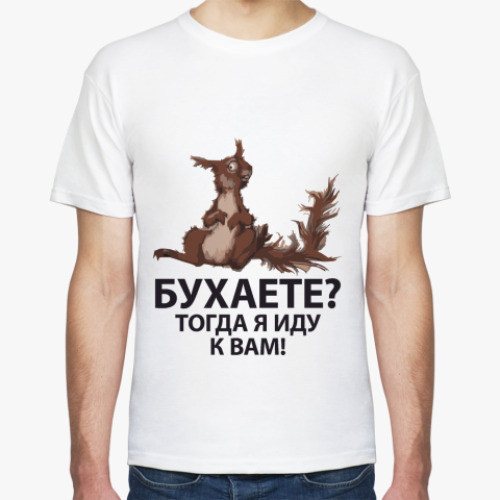 Футболка с принтом Белочка