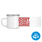 Кружка металлическая белая (круговая запечатка)