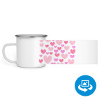 Кружка металлическая белая (круговая запечатка)