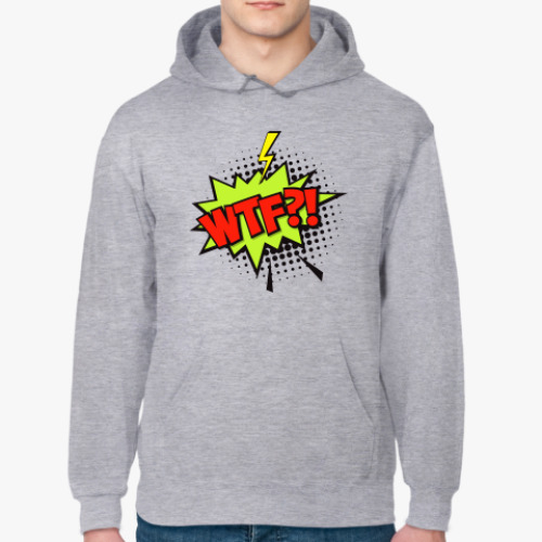 Толстовка худи с принтом  WTF